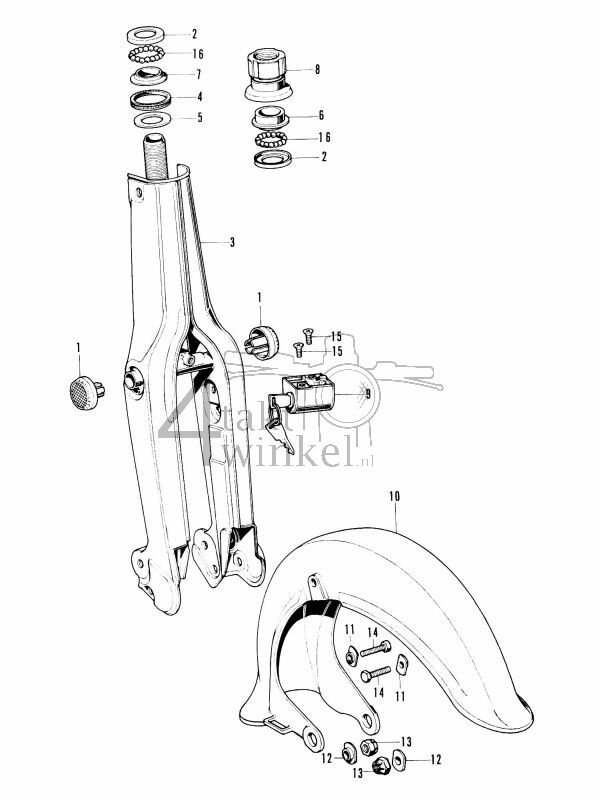 F5 - Voorvork - Voorspatbord