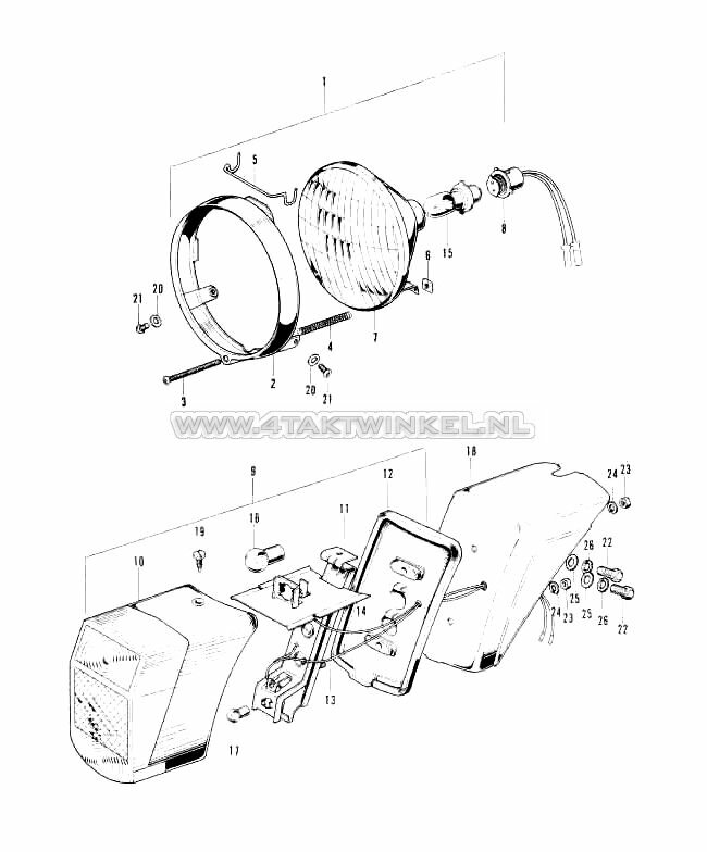 F13 - KOPLAMP EN ACHTERLICHT