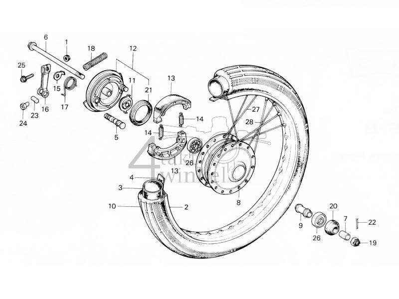 F7 - Voorwiel - Ankerplaat