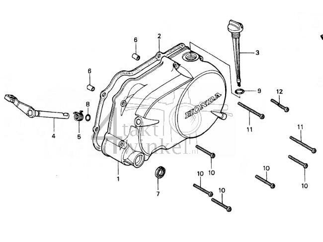 E6 - Right Crankcase Cover - Oil Pump