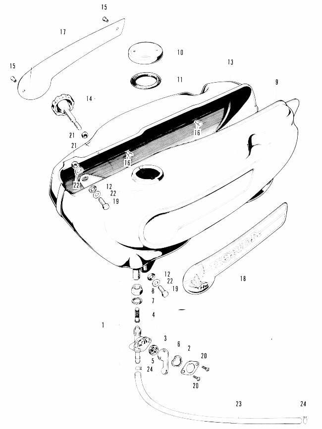 F7 - Benzinetank - Zijkap rechts