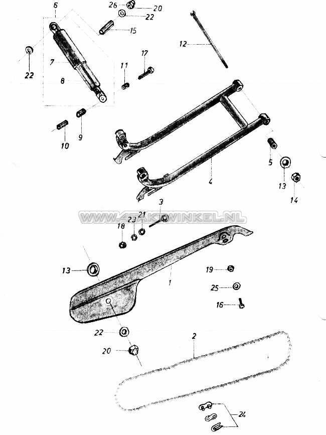 F7 - Kettingkast - Achterbrug - Schokbrekers