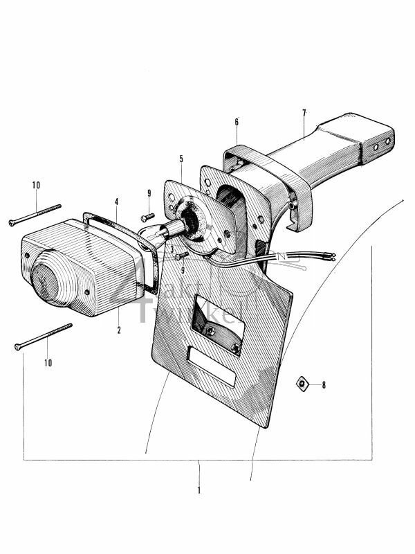 F14 - Achterlicht (gebruikt in Engeland)
