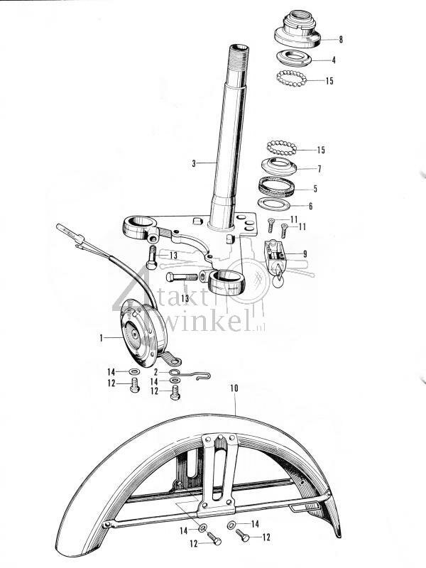 F4 - Voorspatbord - T-stuk