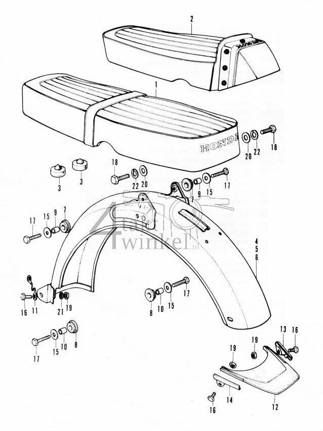 F7 - Zadel - Achterspatbord