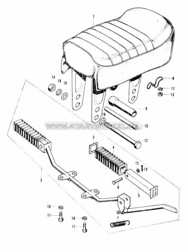 F5 - Zadel - Voetsteun