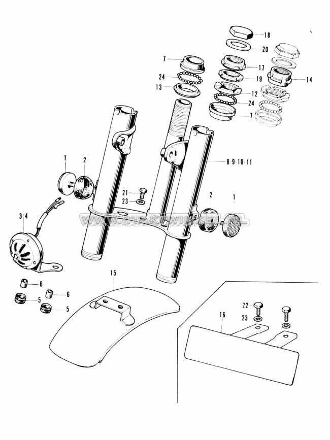 F2 - Voorspatbord - T-stuk