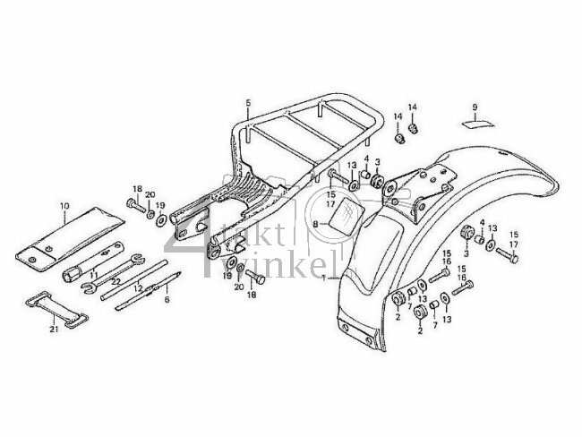 F15 - Achterspatbord - Drager - Gereedschap
