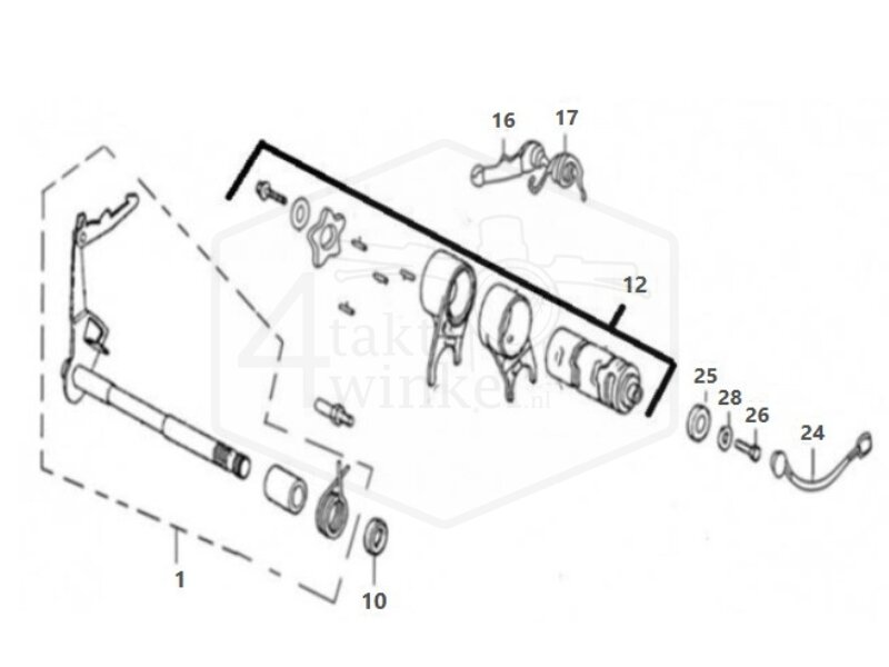 E12 - Schakelas - Schakelwals