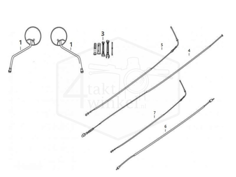 F10 - Spiegels - Kabels - Gereedschap