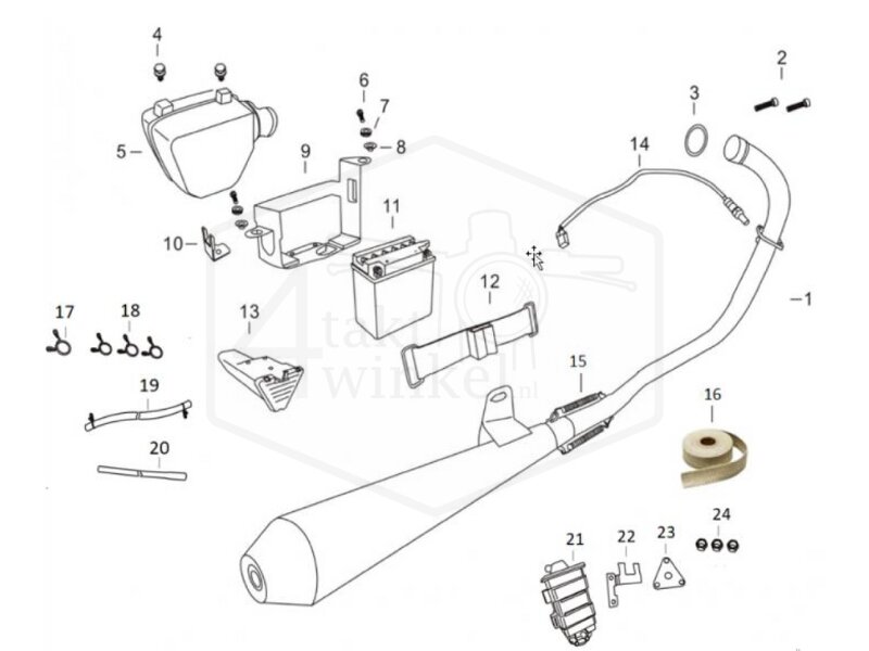 F5 - UITLAAT - ACCU - LUCHTFILTER