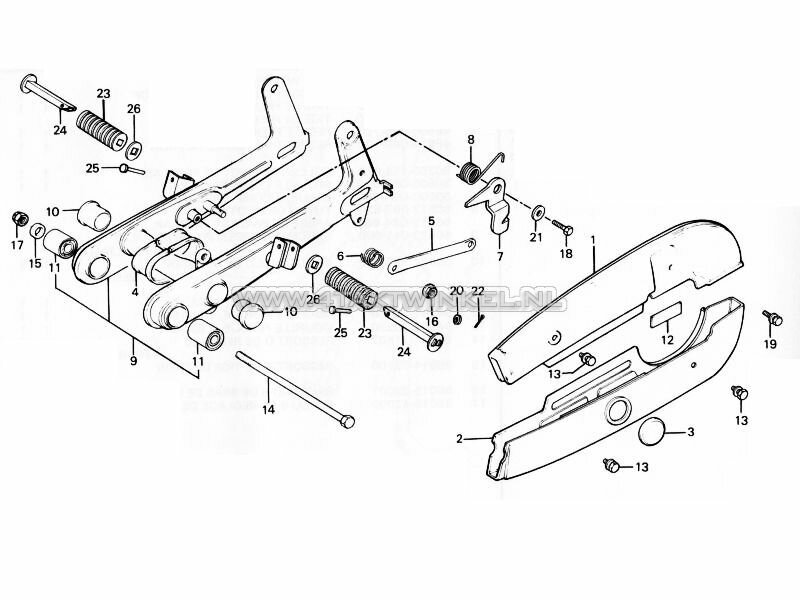 F17 - Rear Fork - Chain case
