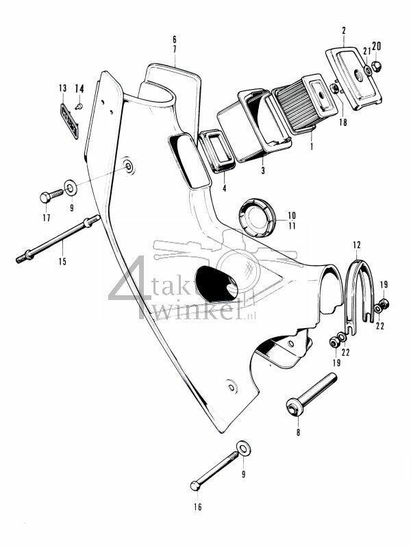 F6 - Voorspatbord - Luchtfilter