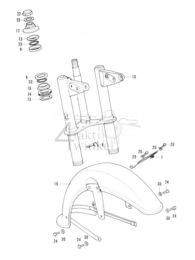F4 - Voorvork - Spatbord
