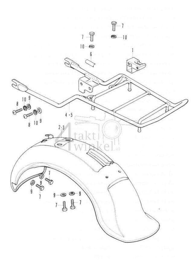 F15 - Achterspatbord - Achterdrager