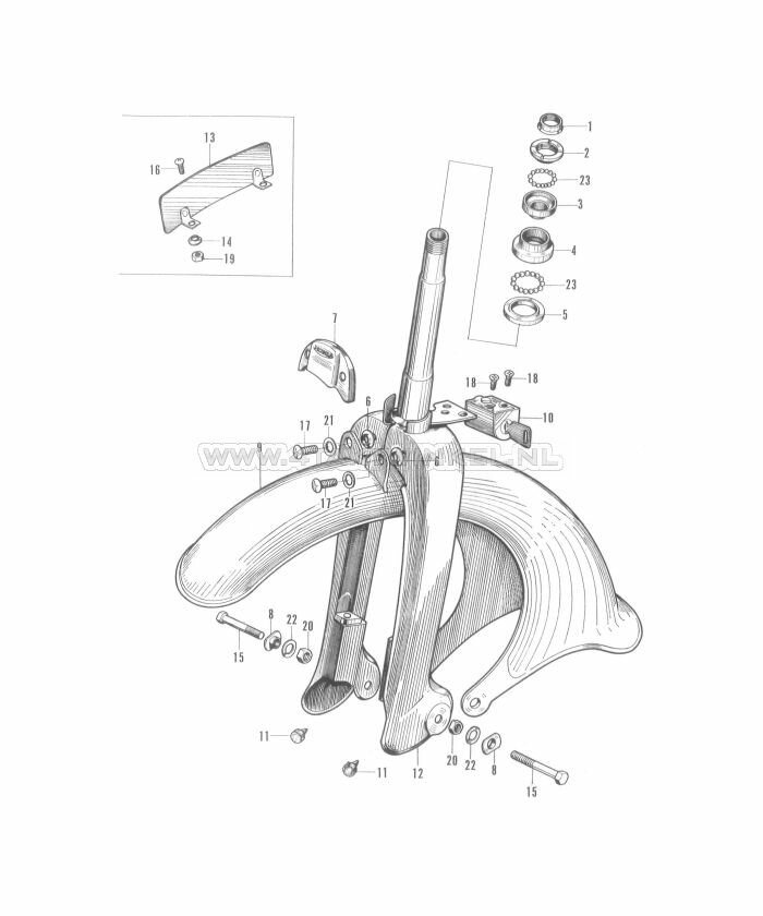F2 - Voorvork - Voorspatbord