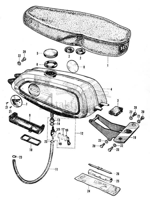 F6 - Zadel - Benzinetank