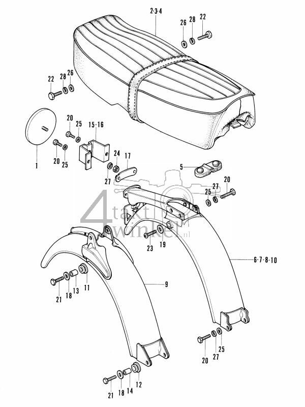 F7 - Zadel - Achterspatbord