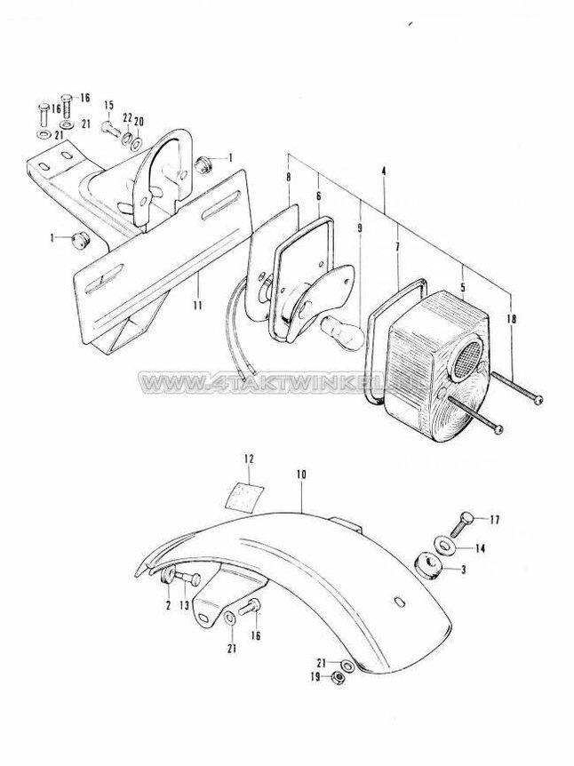 F12-1 - Achterlicht - Achterspatbord (Australi)