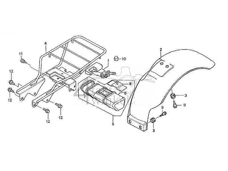 F22 - Achterspatbord - Bagagedrager - Gereedschapset
