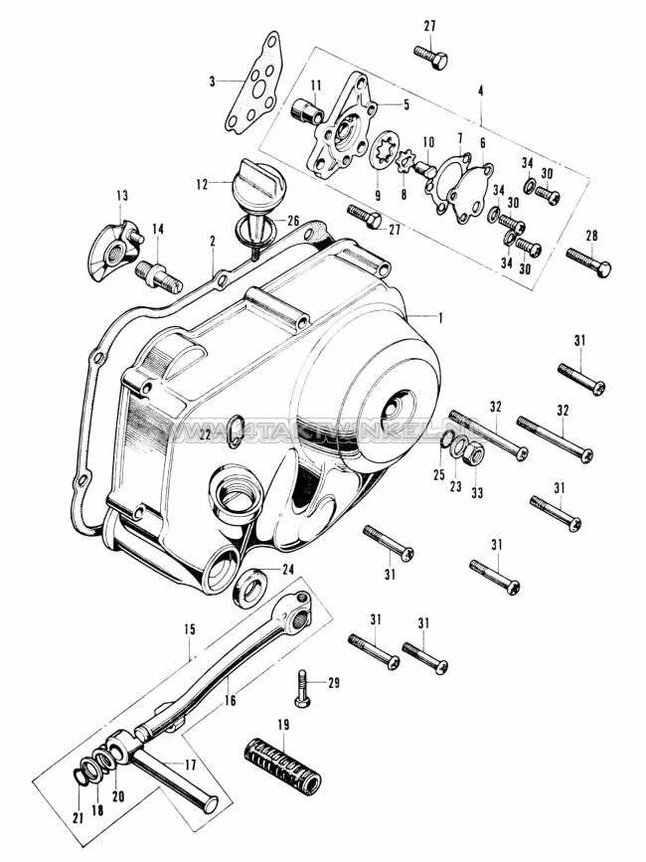 E7 - Oil Pump - Right Crankcase Cover