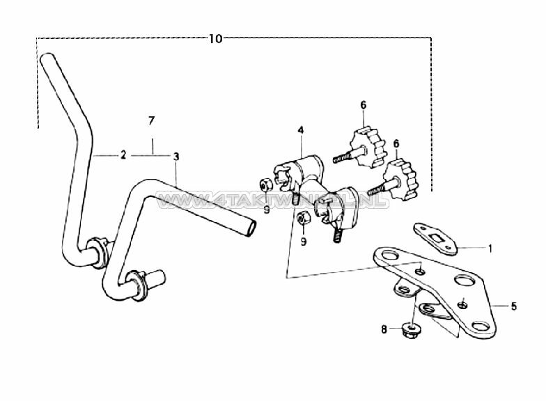 F4 - HANDLE STEERING - TOP BRIDGE