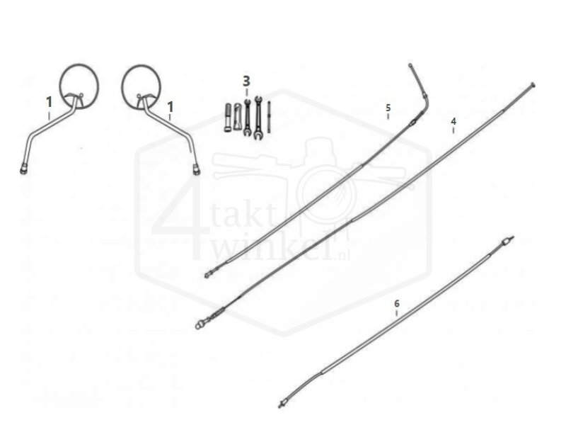 F10 - Spiegels - Kabels - Gereedschap
