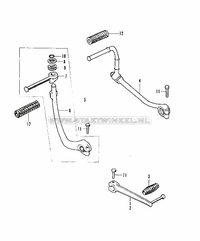 F20 - SCHAKELPEDAAL EN KICKSTARTER