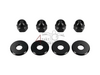 Dopmoer set, m10 x 1,25 + ringen, aluminium zwart