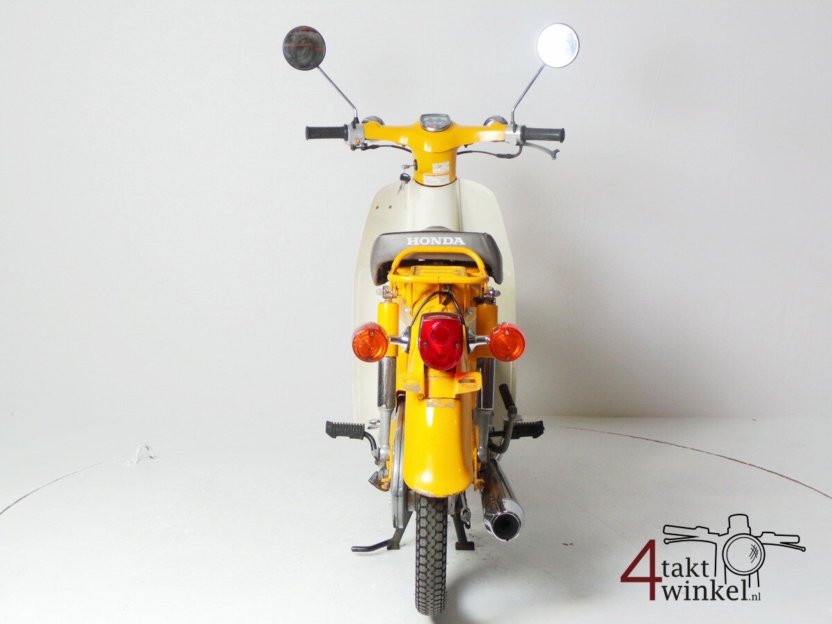 VERKOCHT ! Honda C50 NT Japans, geel, 13775km, met kenteken