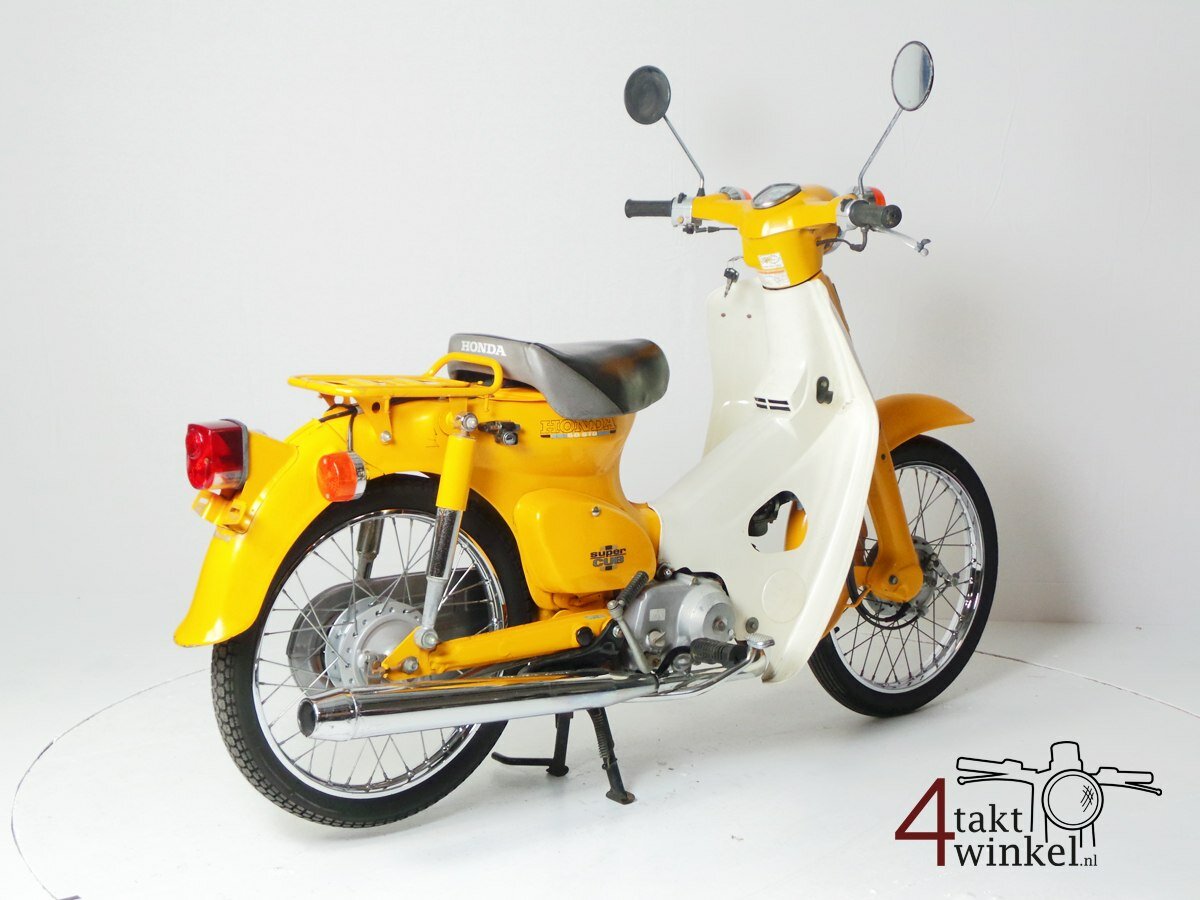 VERKOCHT ! Honda C50 NT Japans, geel, 13775km, met kenteken