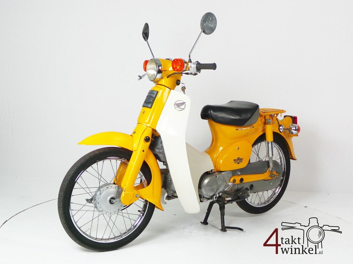 VERKOCHT ! Honda C50 NT Japans, geel, 13775km, met kenteken