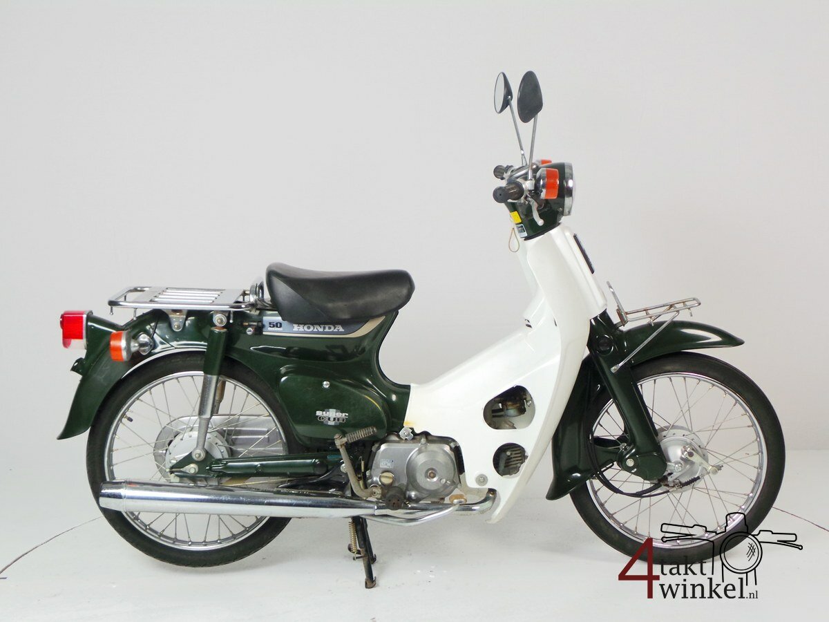 VERKOCHT ! Honda C50 NT Japans, groen, 4756 km, met kenteken