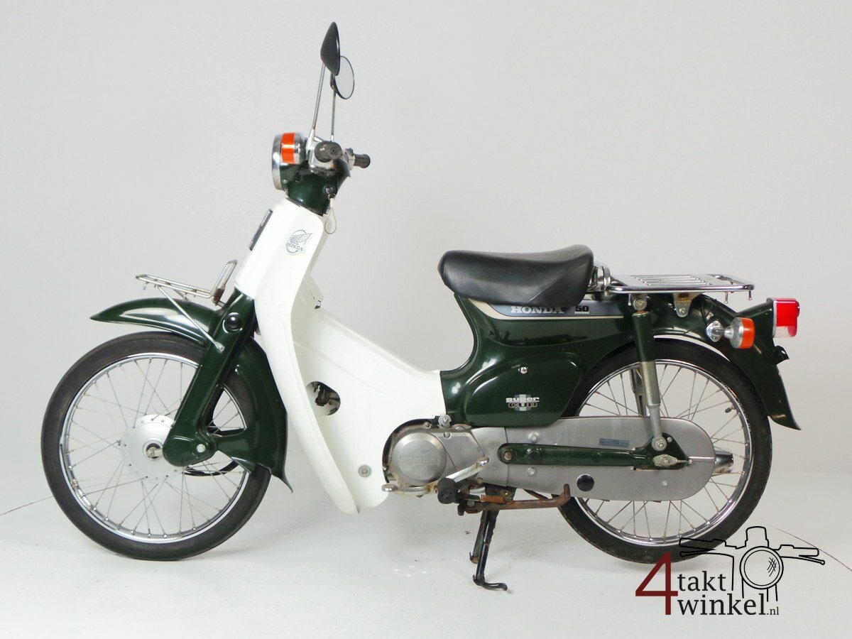 VERKOCHT ! Honda C50 NT Japans, groen, 4756 km, met kenteken