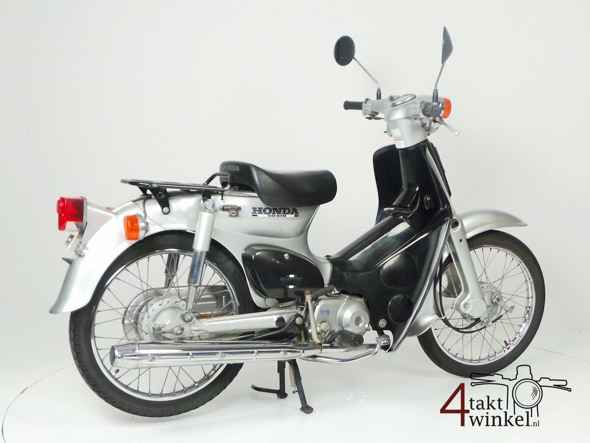 VERKOCHT ! Honda C50 NT Japans, zilver, 12274 km, met kenteken