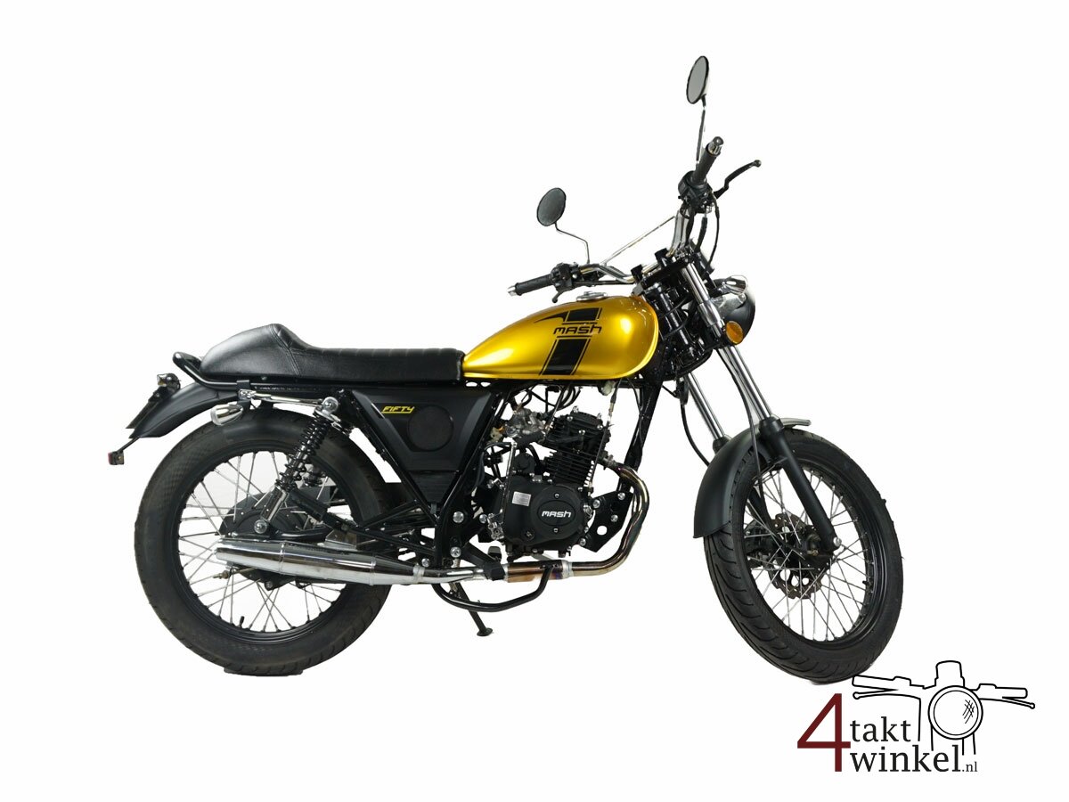 Verkocht! Mash Fifty, 50cc, goud, Euro 5, 2575km