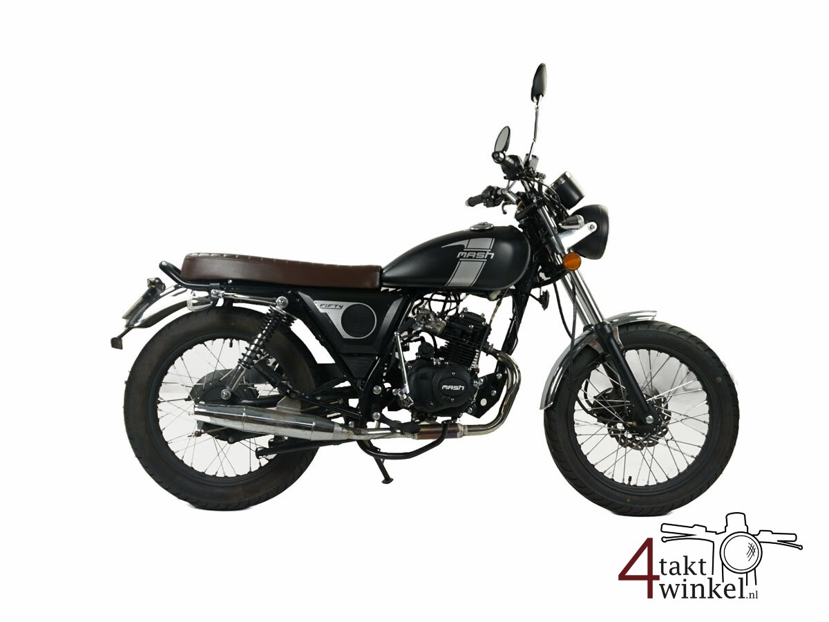 VERKOCHT! Mash Fifty, 50cc, zwart, Euro 5, 7100km