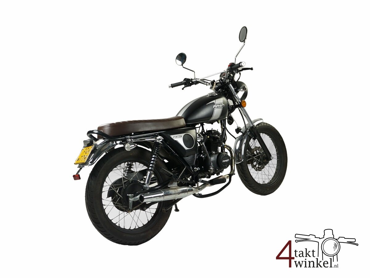 VERKOCHT! Mash Fifty, 50cc, zwart, Euro 5, 7100km
