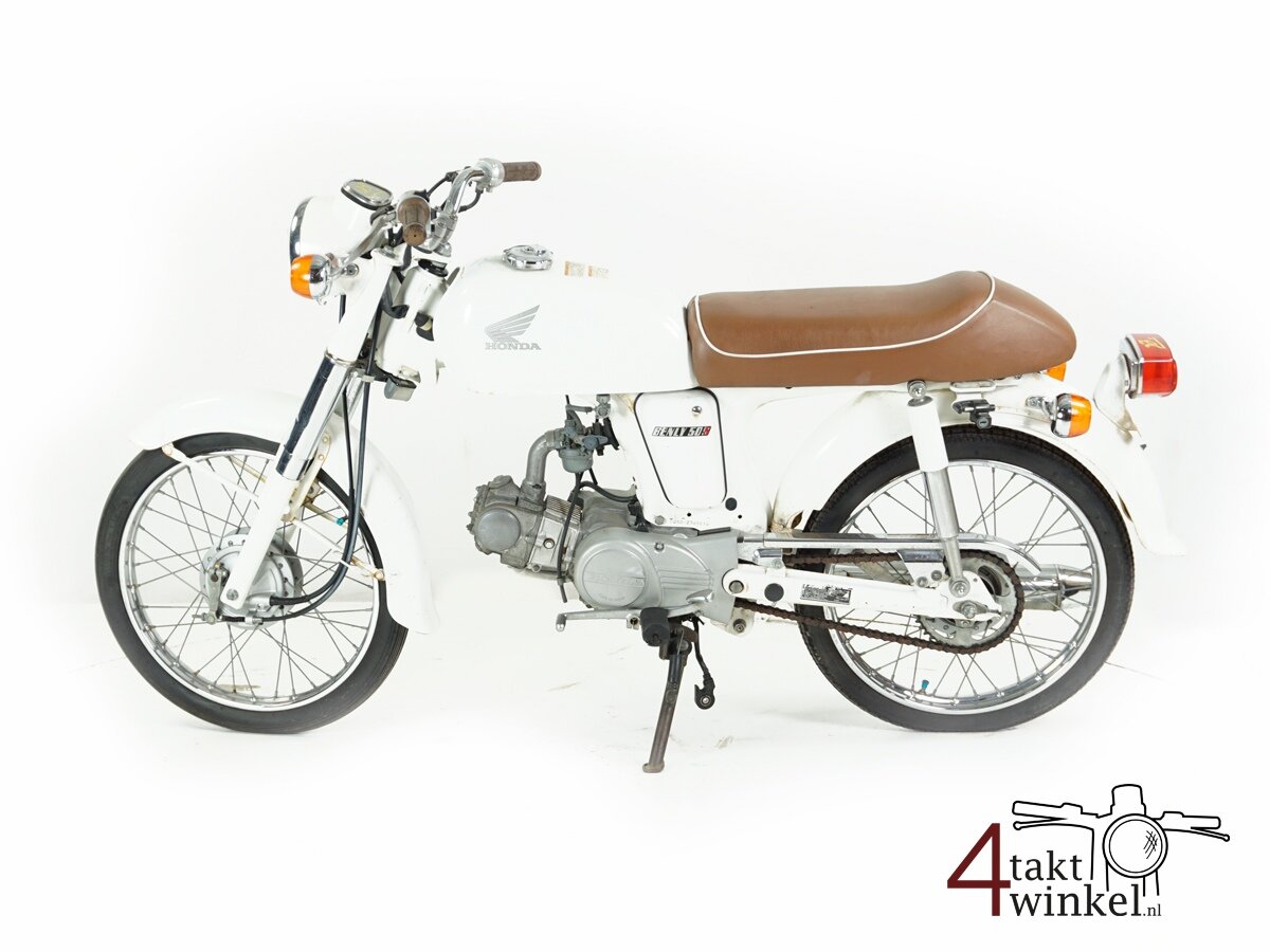 VERKOCHT ! Honda CD50s, wit, 8702km