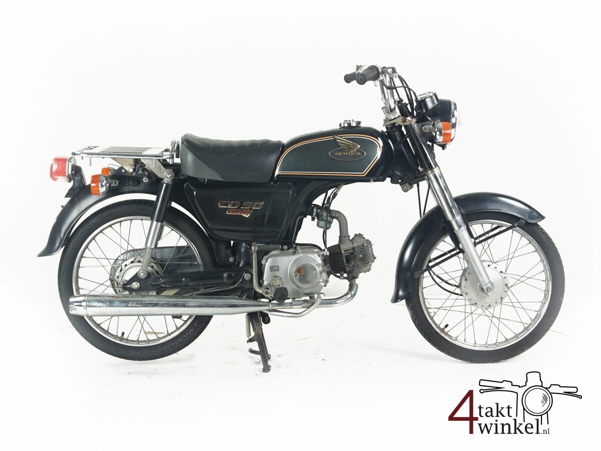 VERKOCHT ! Honda CD50, zwart, 16484km