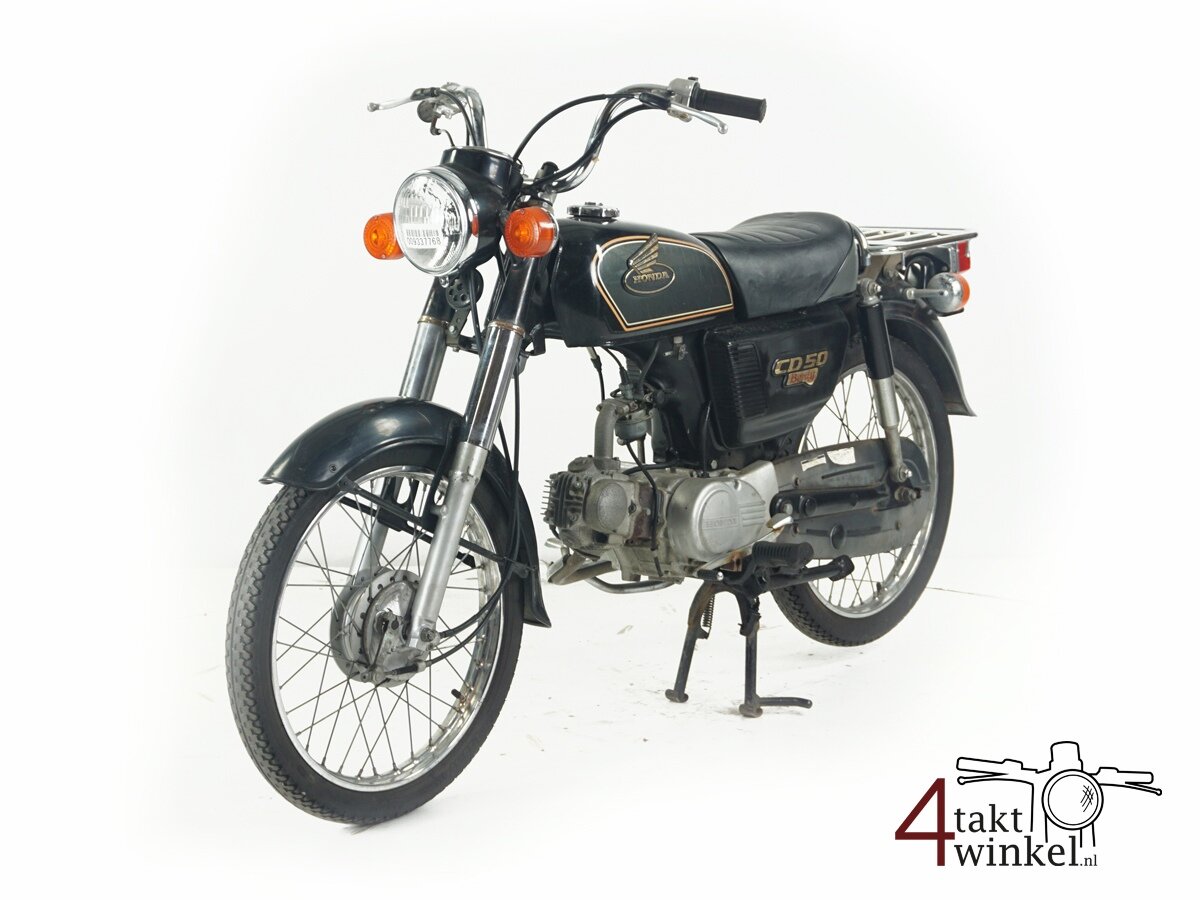 VERKOCHT ! Honda CD50, zwart, 16484km