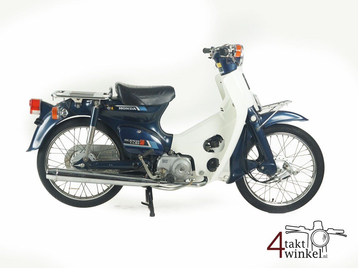 VERKOCHT Honda C50, blauw, 8121km