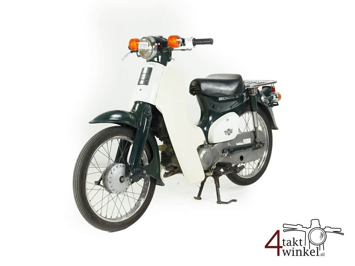 VERKOCHT Honda C50, groen, 4796km