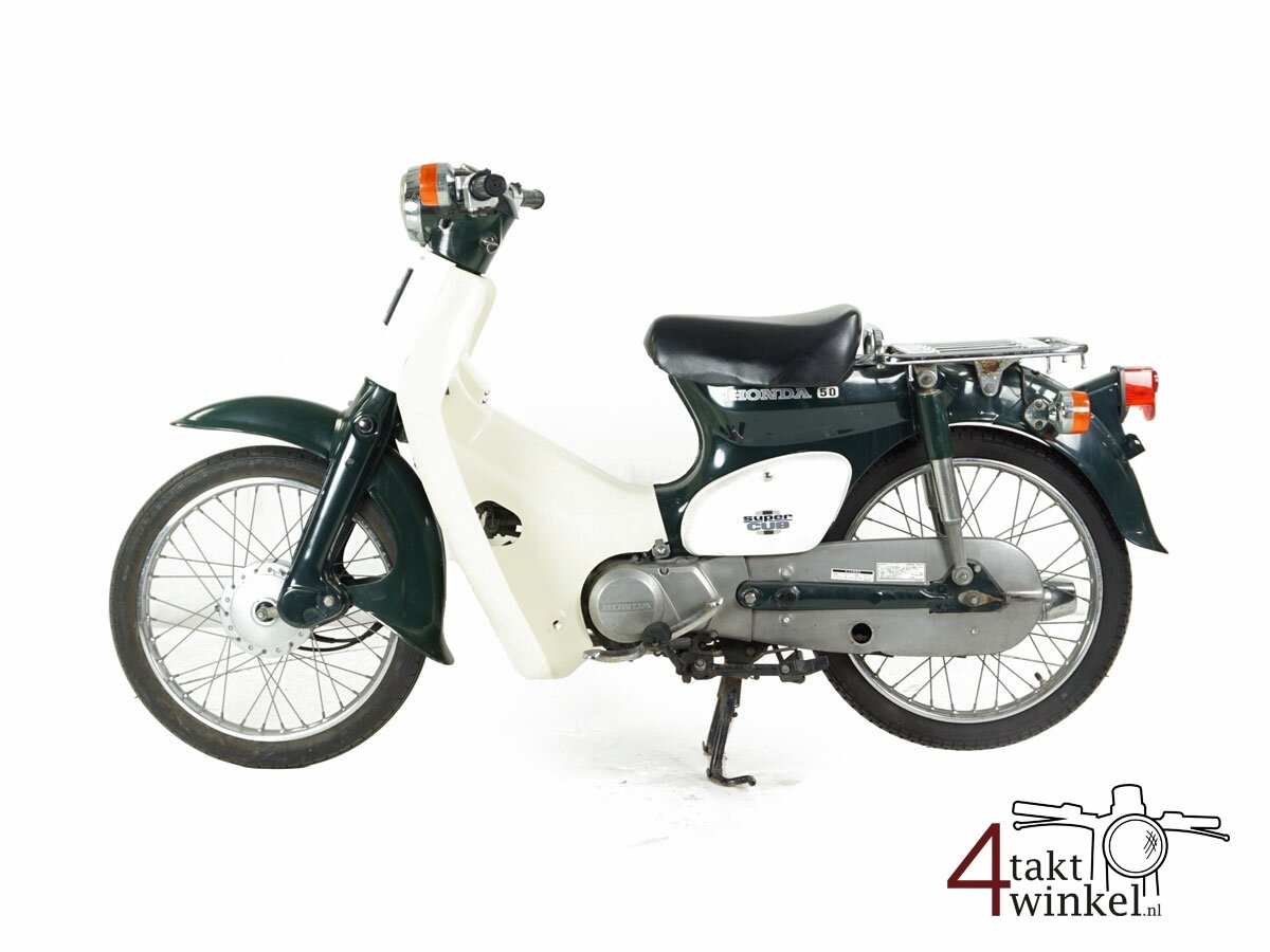 VERKOCHT Honda C50, groen, 4796km
