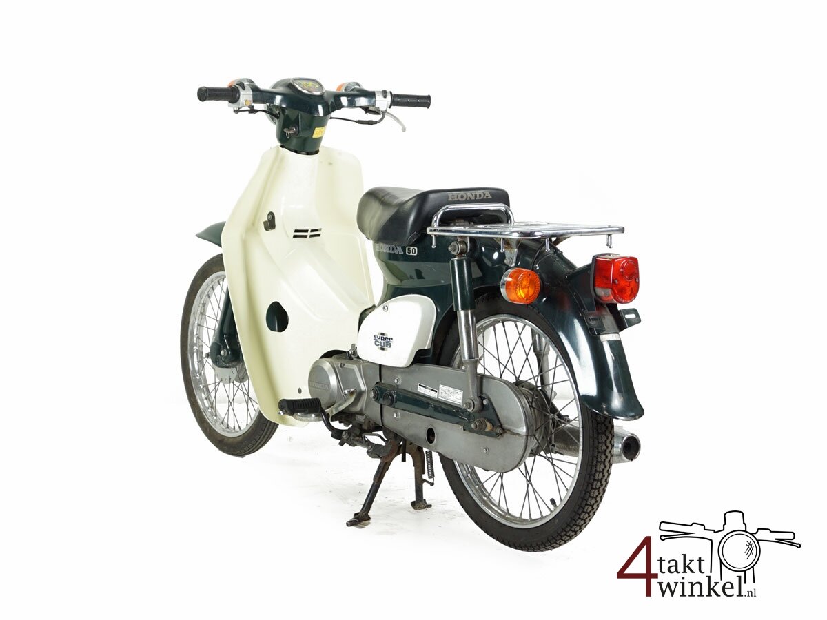 VERKOCHT Honda C50, groen, 4796km