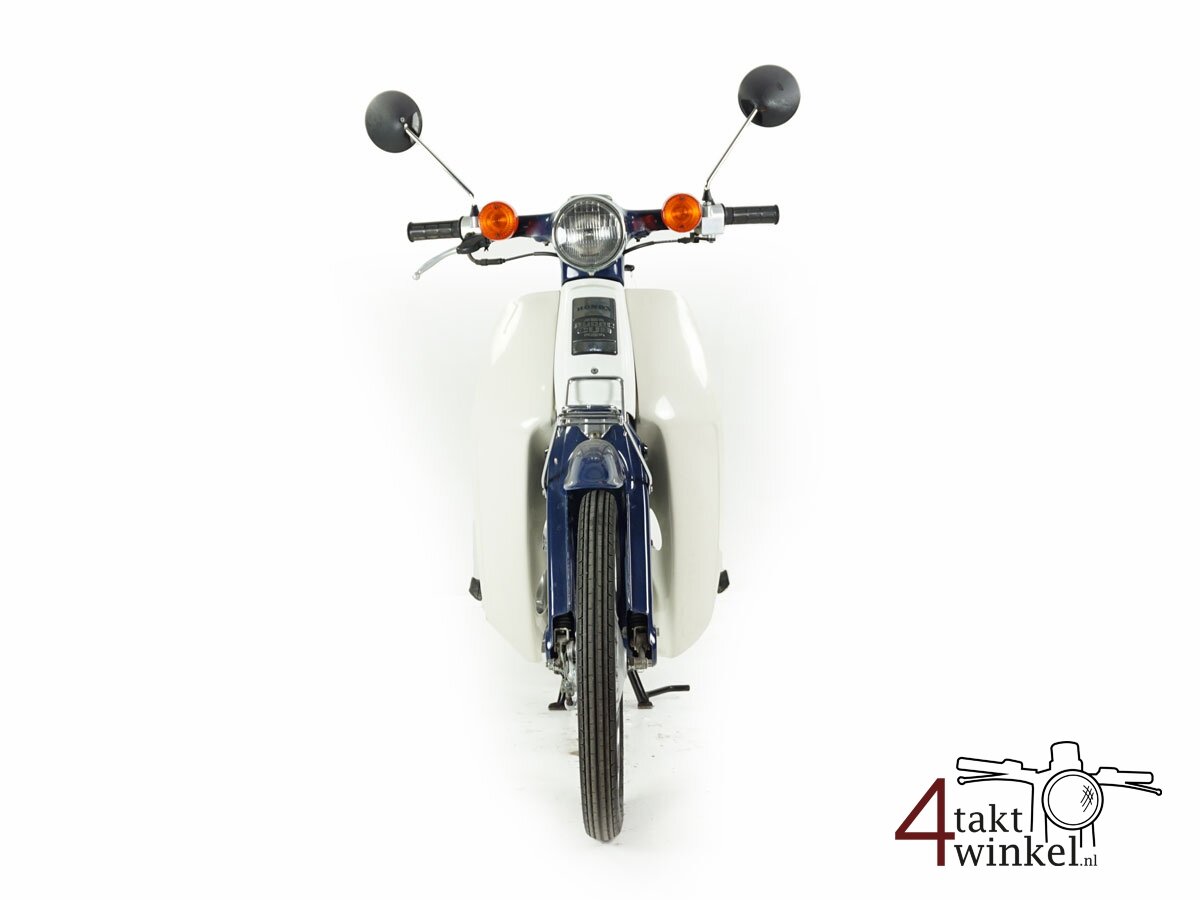 VERKOCHT! Honda C50, blauw, 3530km