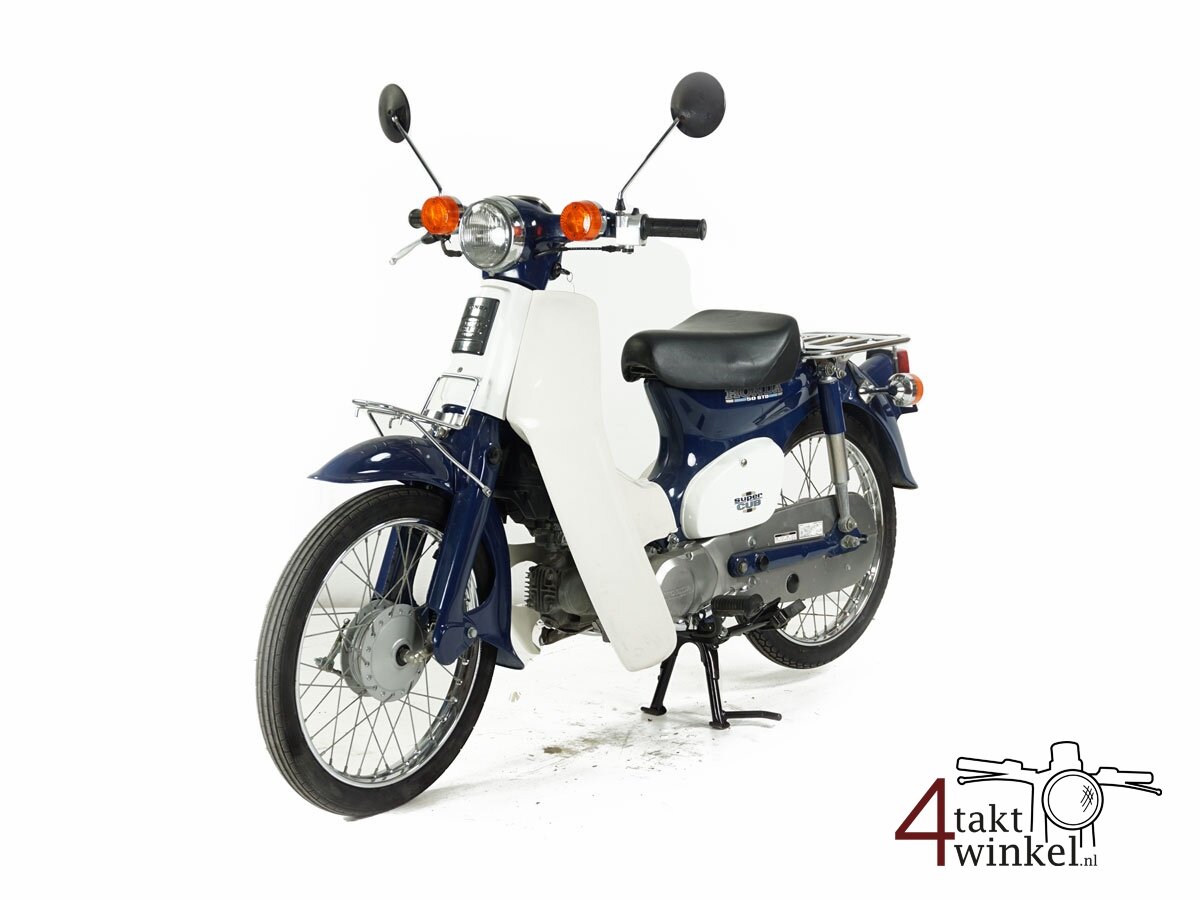VERKOCHT! Honda C50, blauw, 3530km