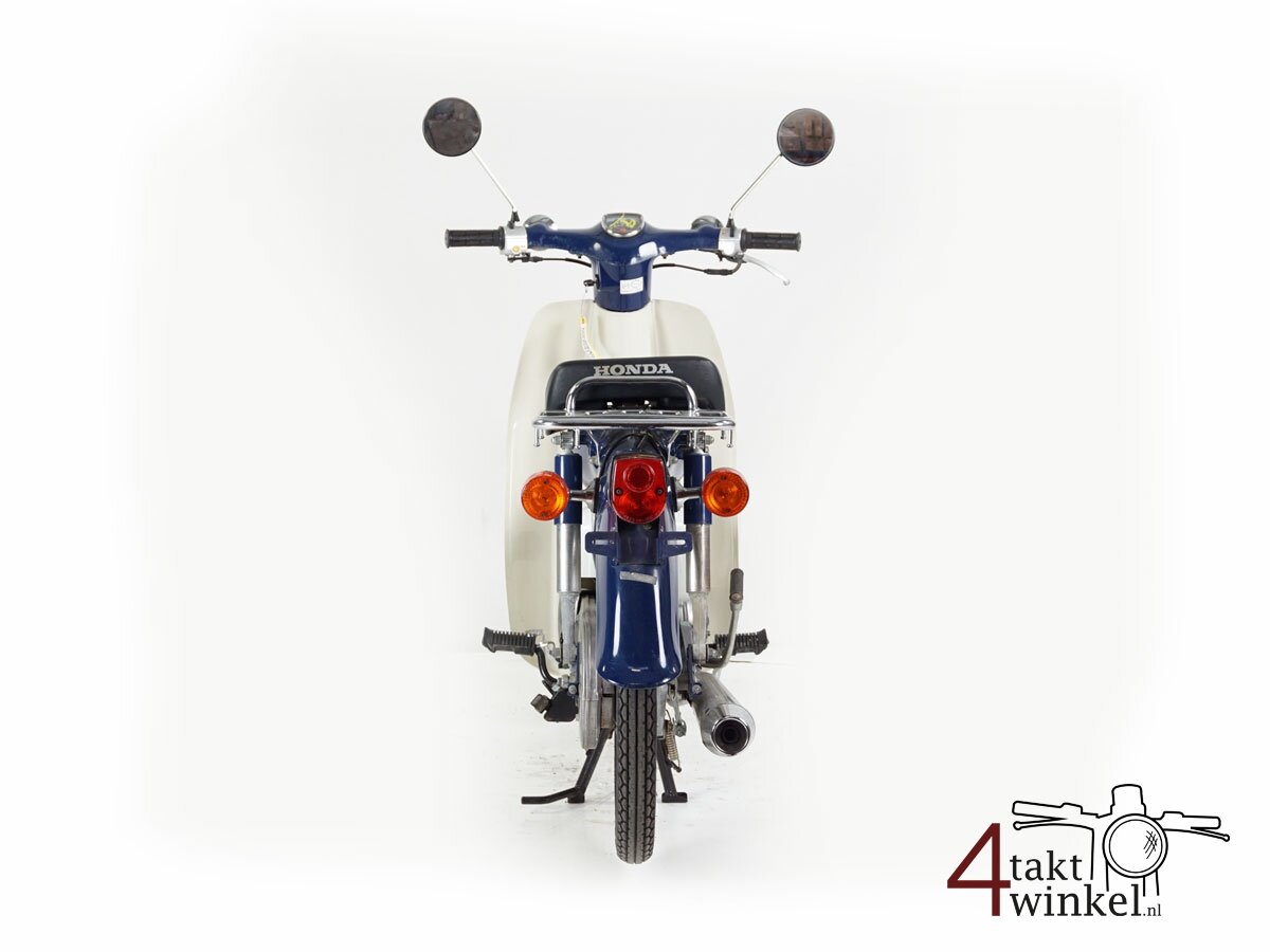 VERKOCHT! Honda C50, blauw, 3530km