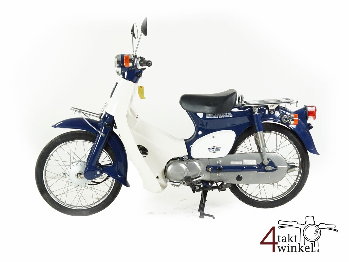 VERKOCHT! Honda C50, blauw, 3530km