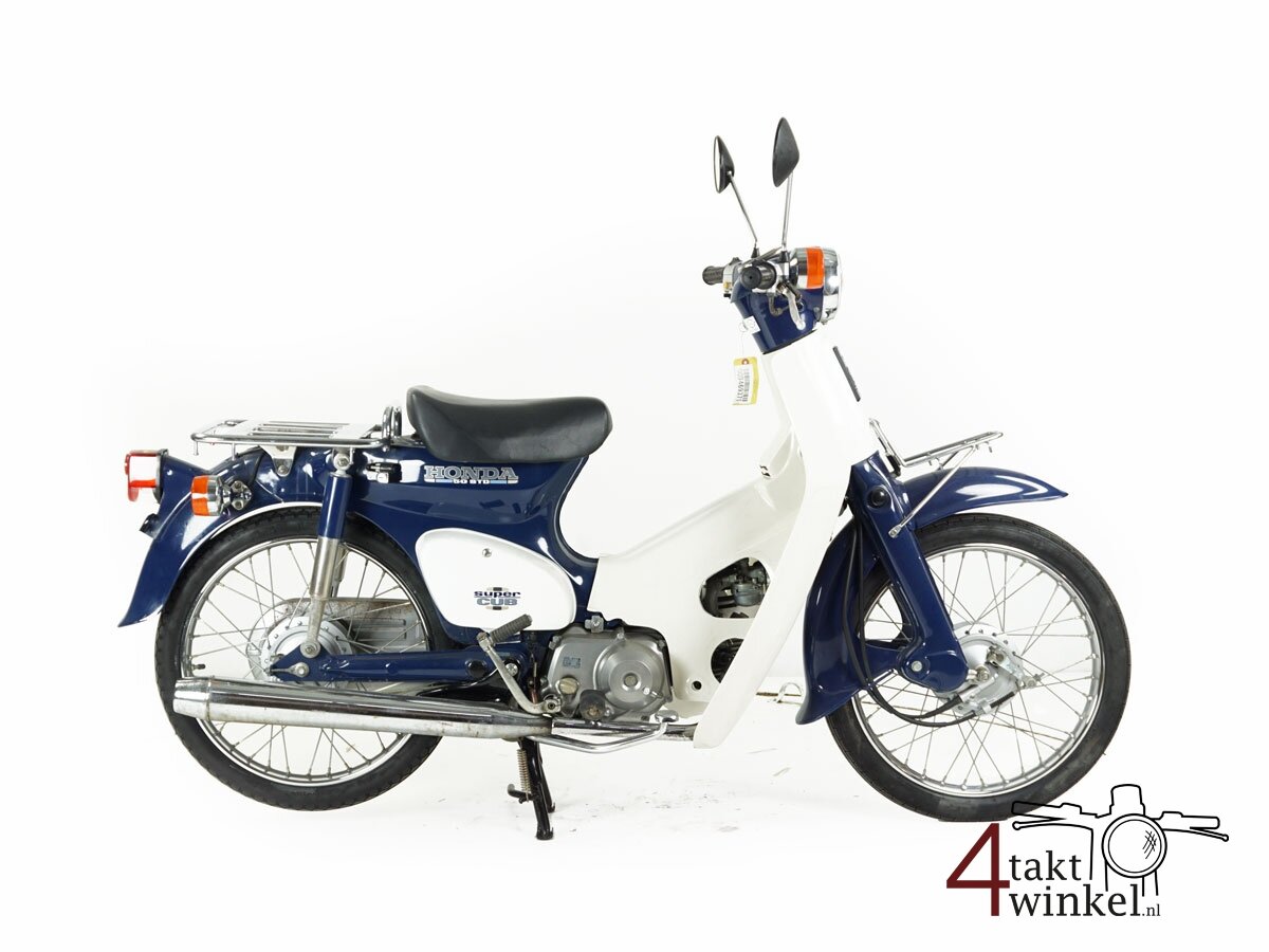 VERKOCHT! Honda C50, blauw, 3530km